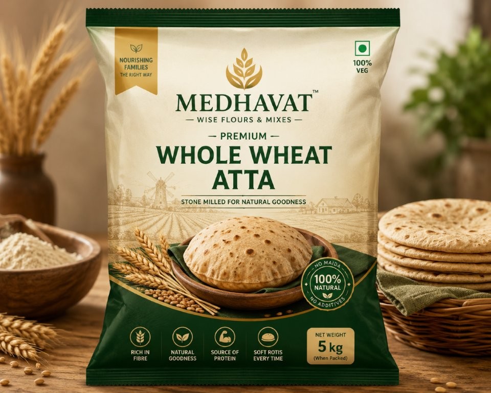 Medhavat Premium Whole Wheat Atta 5kg